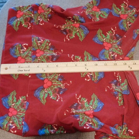LuLaRoe TC Tall & Curvy Women’s Plus Leggings Red Blue Bows Holiday Christmas - Picture 12 of 16